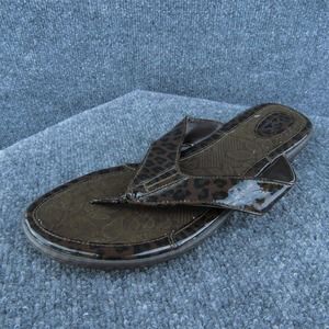 Born Concept Women Flip Flop Shoes Brown Synthetic Slip On Size 11‎ Medium